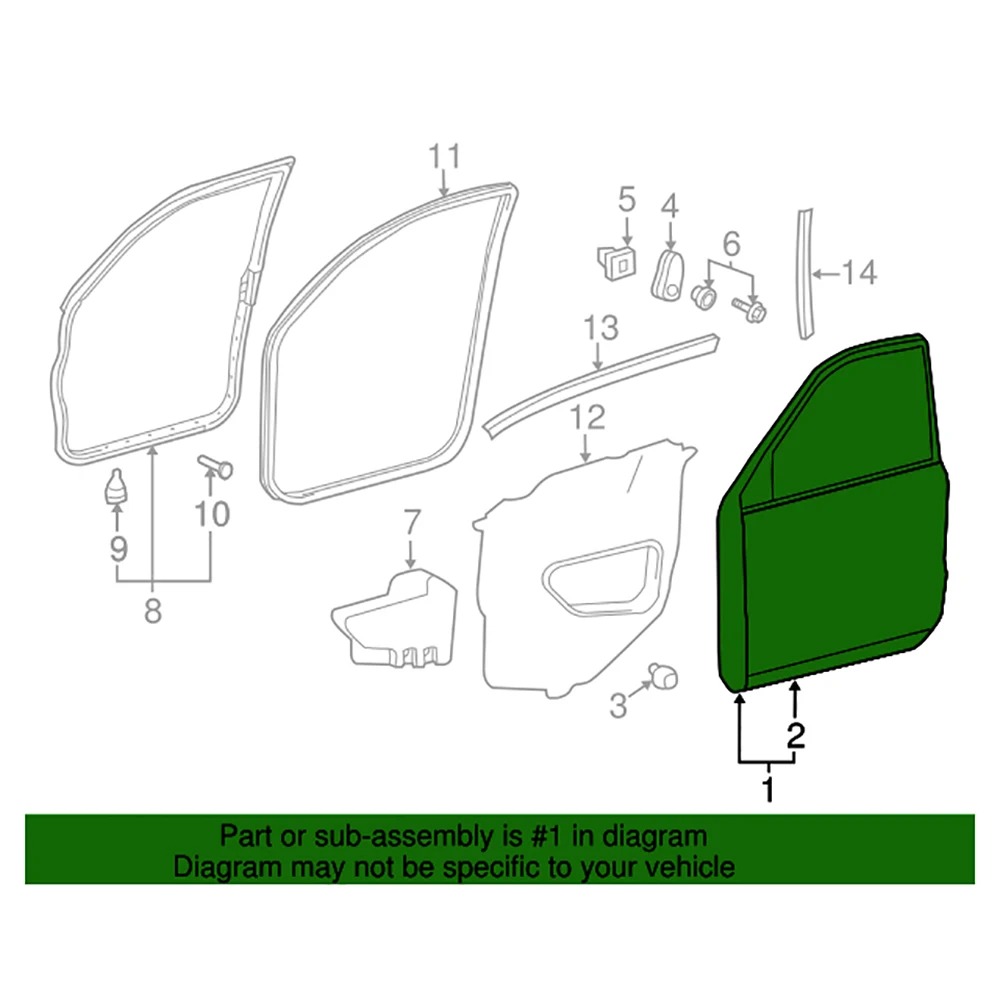 2016 to 2021  LC200 Hot Selling Replaced Steel Car Front Doors 67002-60850 67001-60850 6700260850 6700160850
